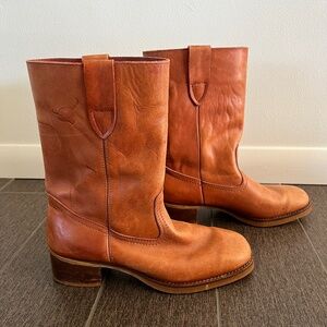 Vintage Texas Steer Leather Boots